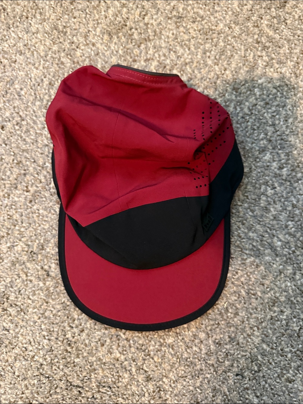 Men's Red and Black Performance Cap